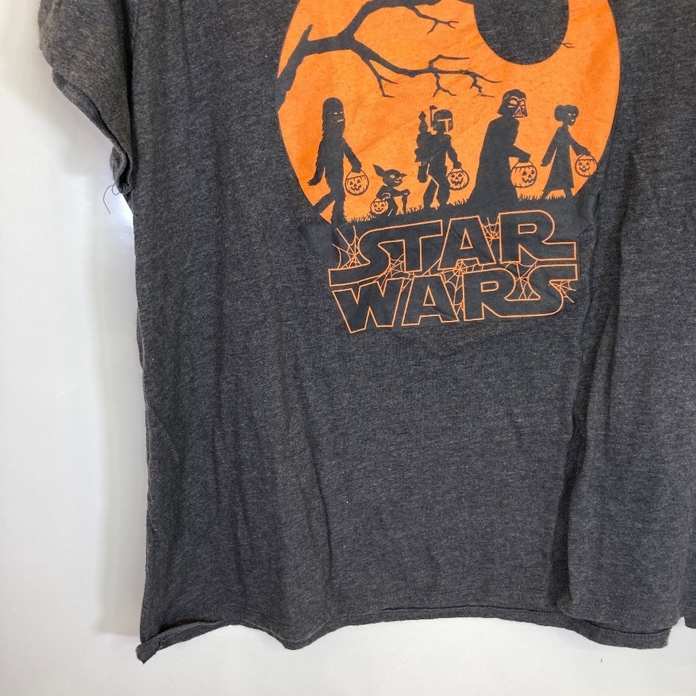 Star Wars Dark Gray Short Sleeve Shirt Sz XL Halloween Womens No Tags Good Shape - Picture 5 of 12